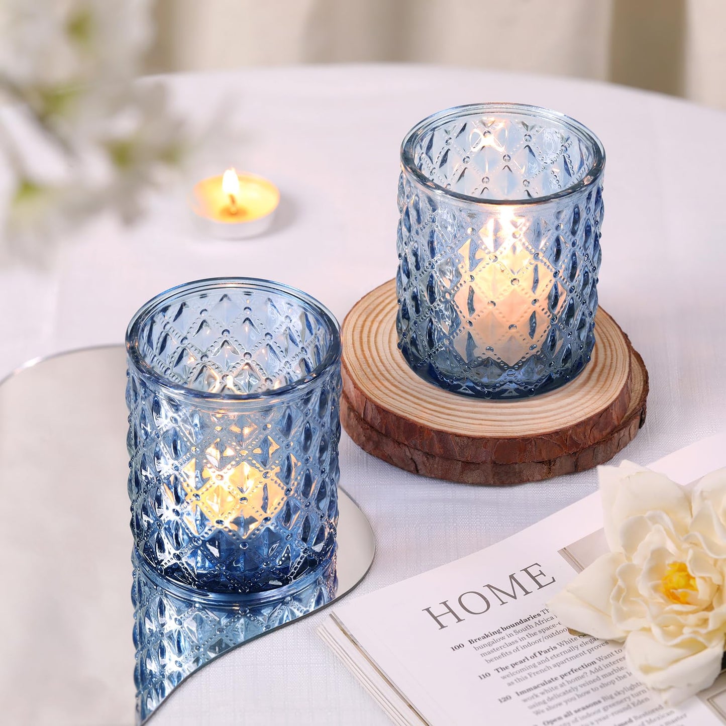 8Pcs Large Votive Candle Holders