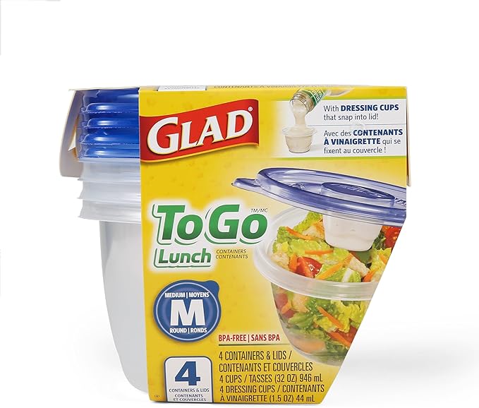 Glad GladWare To Go Lunch Food Storage Containers