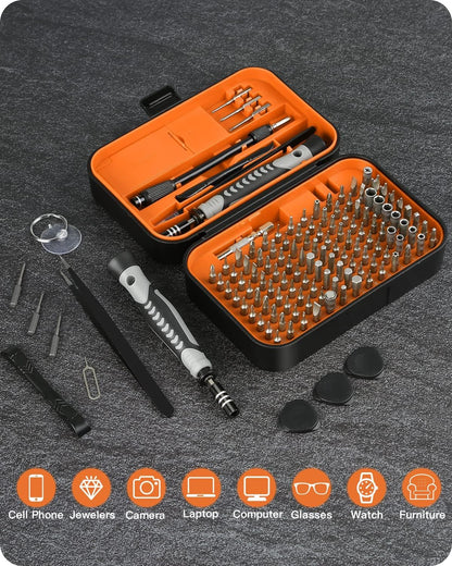 130 in 1 Precision Screwdriver Set Upgrade Version Mini DIY Repair Tools Kit Torx Screwdriver Sets for Game Console Tablet Pc MacBook Watches and Other Electronics