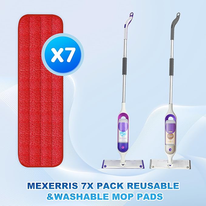 7 Count Reusable Mop Pads for Swiffer PowerMop