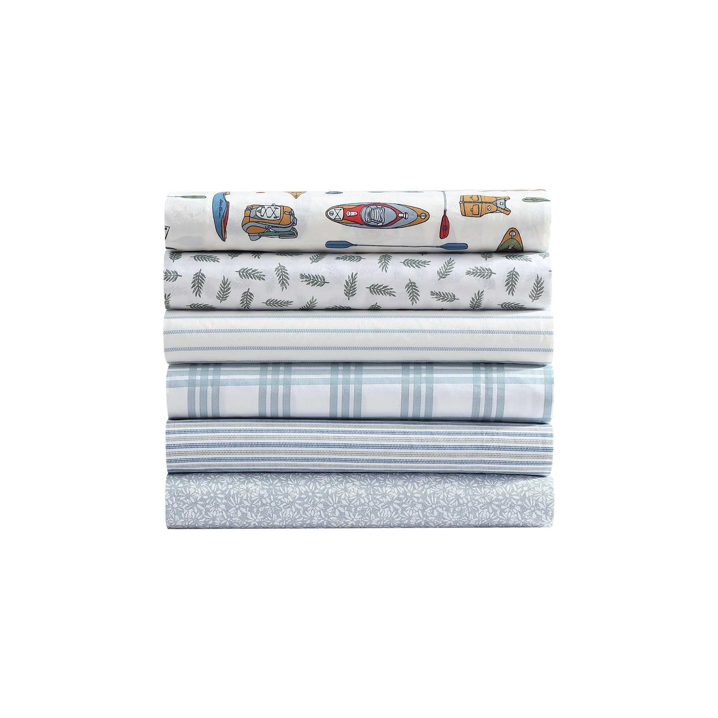 Eddie Bauer - Twin Sheet Set with Fitted Sheet & Pillowcase, 100% Cotton Percale Bedding, Crisp & Cool, Dorm Room Essentials, Little Blossom