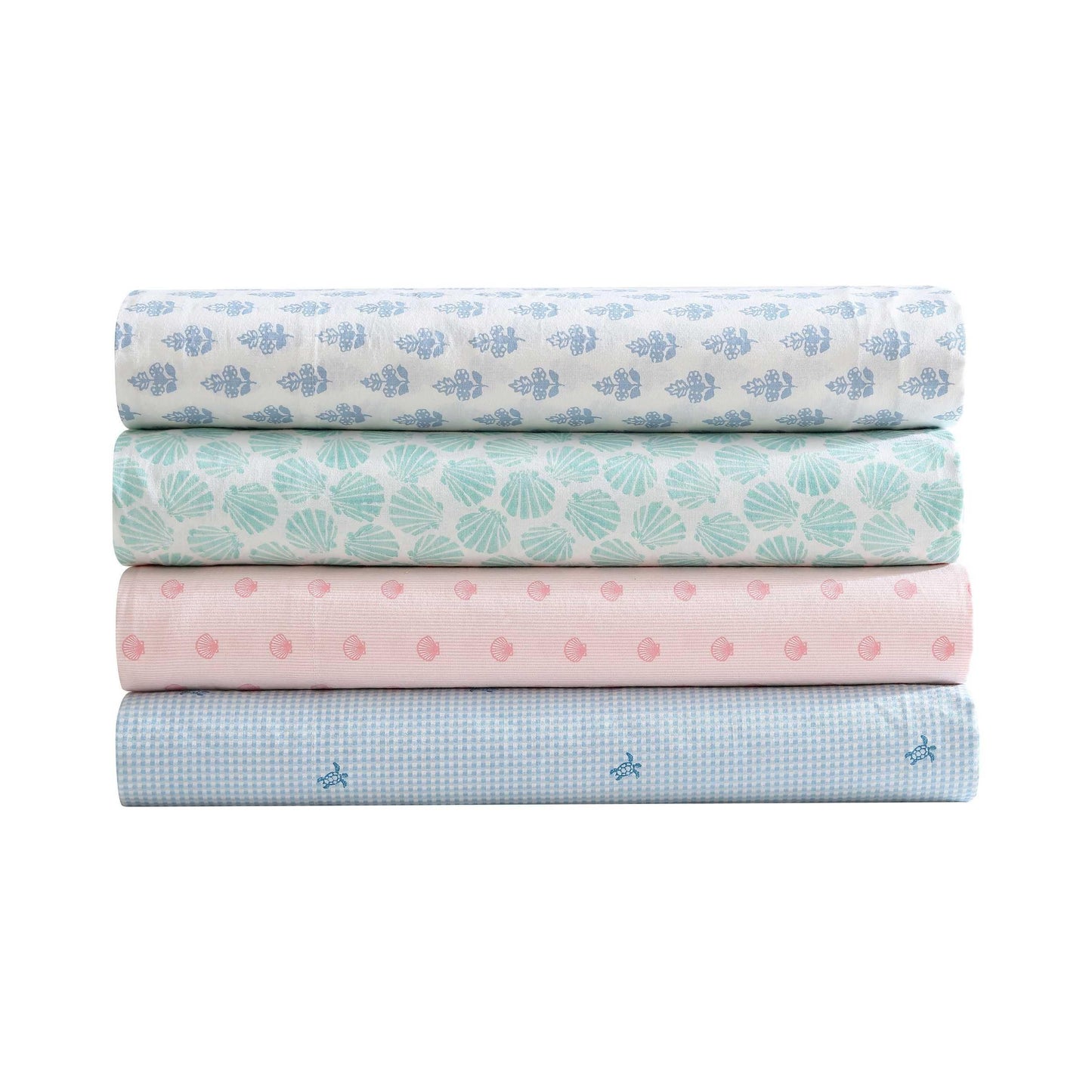 Laura Ashley – Twin Size Sheet Set, Soft & Lightweight Cotton Percale Bedding with Matching Pillowcase, Deep Pocket, Coastal Room Decor, College Dorm Room Essentials (Scallop Dollop Pink)