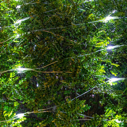 AWQ 200 LED 9.8ft x 6.6ft String Lights Net Mesh Lights Christmas Net Lights 8 Modes for Christmas Wedding Party Home Garden Lawn Bushes Indoor Outdoor Decor (9.8ft x 6.6ft, White)