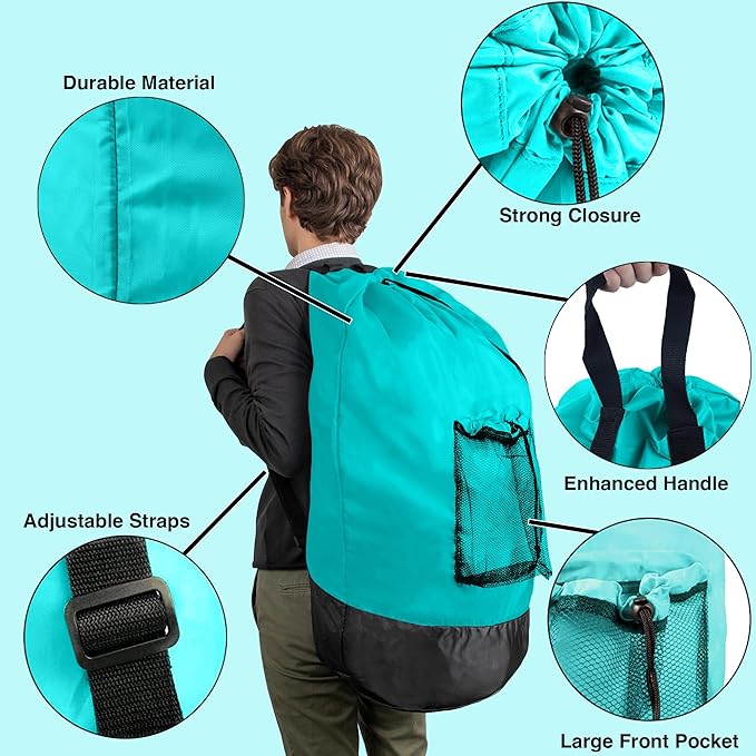 Turquoise Laundry Backpack