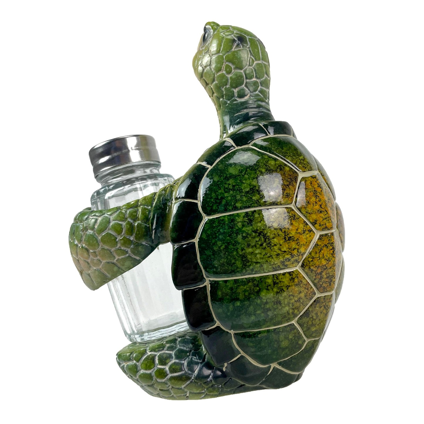 Sea Turtle Salt and Pepper Shaker Set – Whimsical Resin Design with Glass Shakers – Perfect Coastal Décor for Ocean Lovers