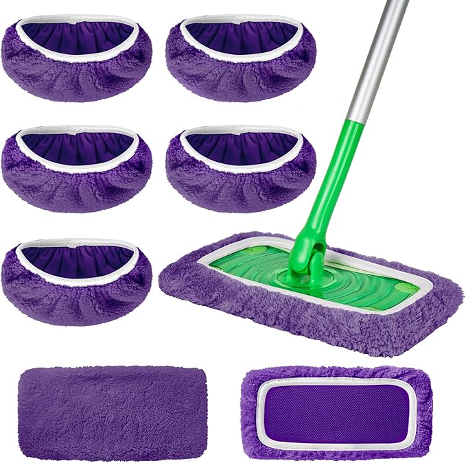5 Pack Reusable Microfiber Mop Pads Compatible