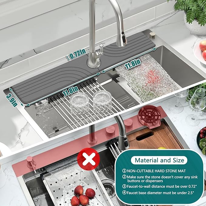 Kitchen Sink Diatomite Splash Guard
