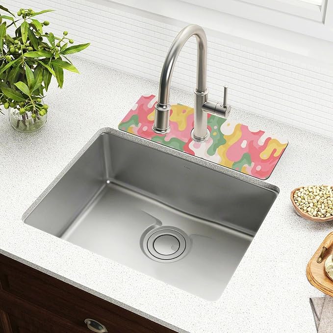 Kitchen Sink Splash Guard 2 PCS 30 Inch Sink Faucet Mat Splash Guard