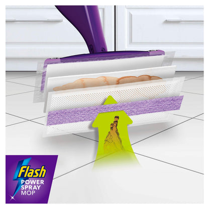Flash Power Spray Mop Absorbing Pad Refills, Flash Mop Refill Pads, White, 64 Wipes (16x4), Flash Power Mop