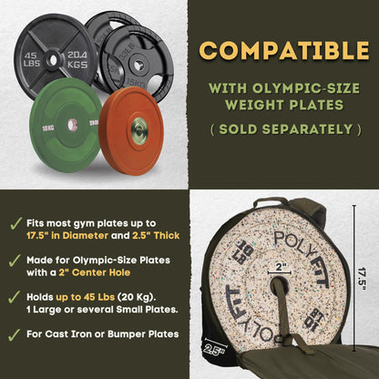 Polyfit PL8 Backpack for Olympic Weight Plates - Weighted Backpack for Strength Training, Rucking, and Gym Workouts - BLACK CAMO