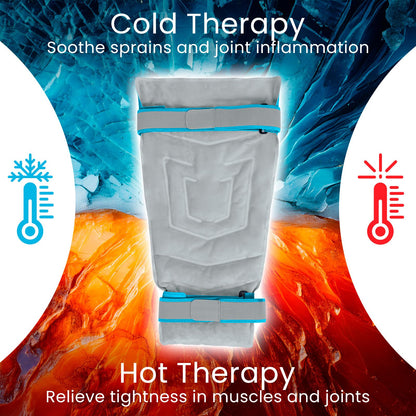 Arctic Flex Full Leg Ice Pack Wrap (Hot & Cold Therapy) - Large, Reusable Gel Ice Pack for Injuries & Swelling - ICY Sleeve for Leg Pain Relief - Cold/Hot Wrap for Thigh, Hips, Knee, Shins & Back