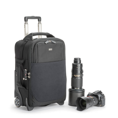 Think Tank Airport International V3.0 2 Wheel Rolling Carry-On Camera Bag, 80mm Quiet Wheels, Retractable Handle, Custom Design Interior Compartments - Black