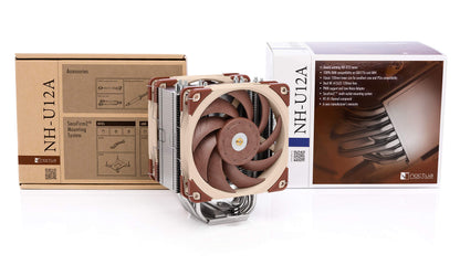 Noctua NH-U12A, Premium CPU Cooler with High-Performance Quiet NF-A12x25 PWM Fans (120mm, Brown)