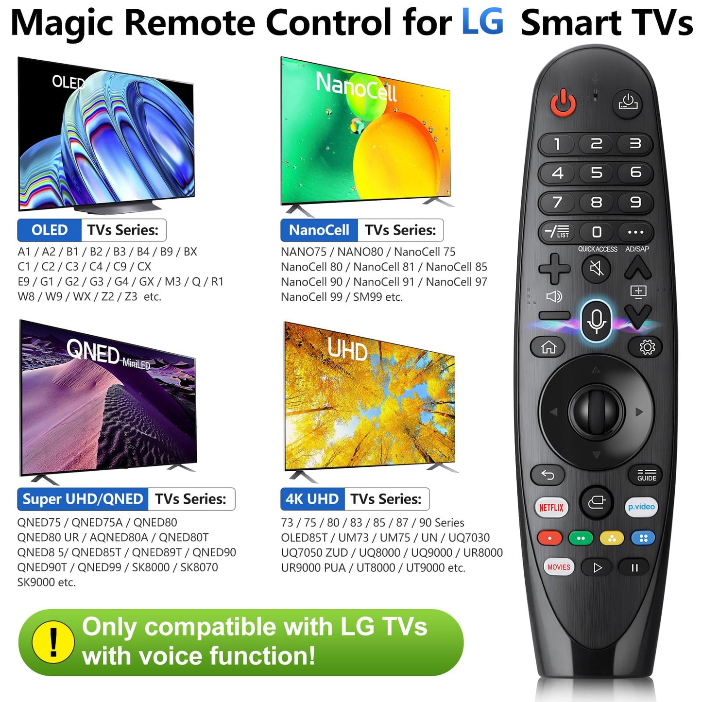 Voice Replacement for Google-Chromecast-Remote, G9N9N for Chromecast with Google TV Remote, for Google TV Streamer (Only for Snow Chromecast Google)