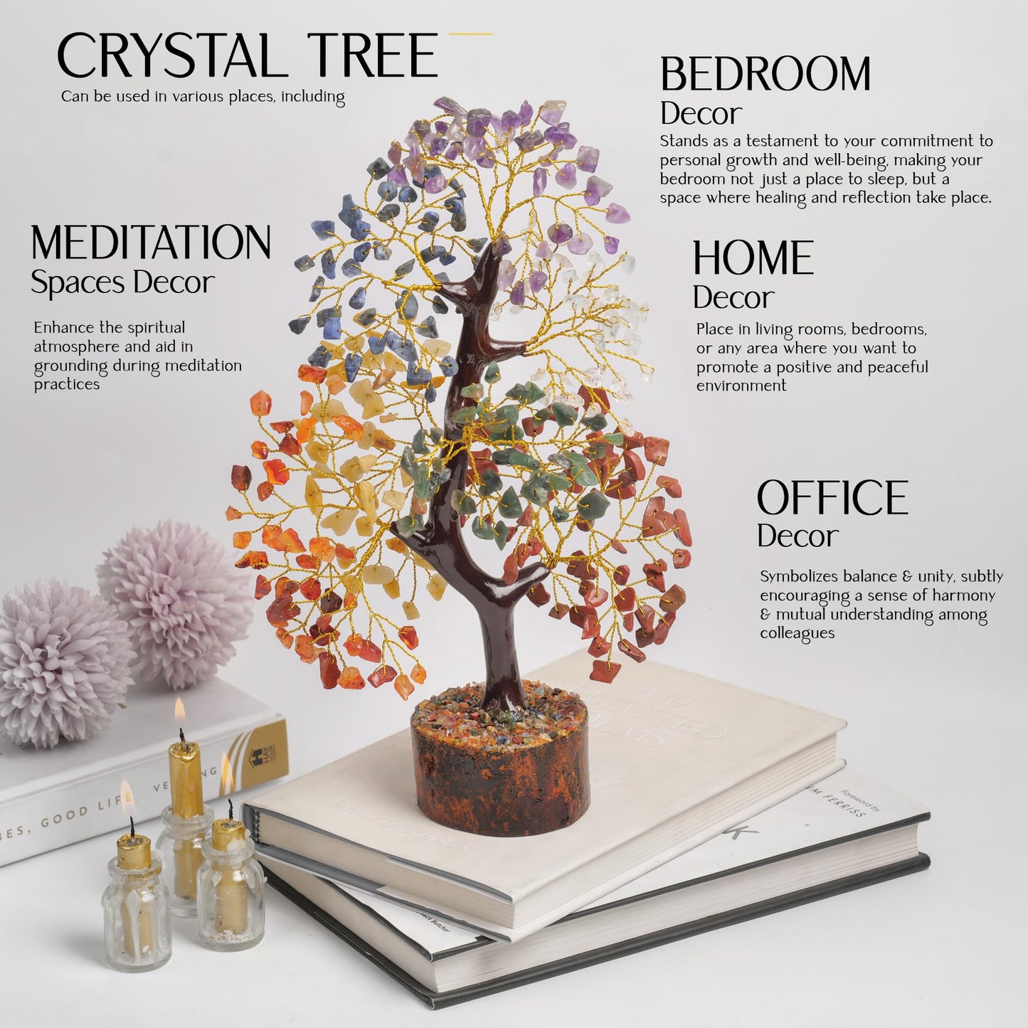 7 Chakra Tree of Life, Crystals and Healing Stones, Crystal Tree of Life, Gemstone Tree, House Warming Gifts New Home, Healing Crystals, Birthday Gifts for Women, New Home Gift Ideas, Return Gifts