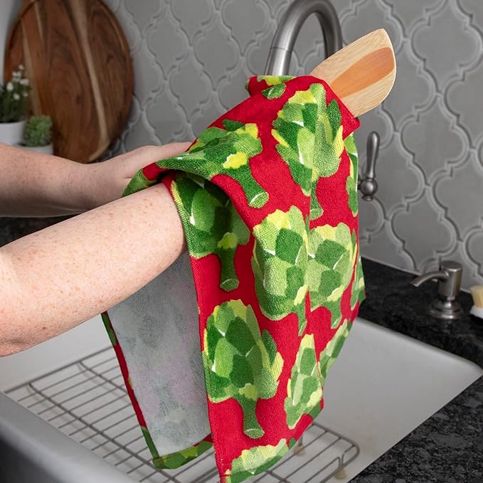 T-Fal Fiber Reactive Print Kitchen Towels: Highly Absorbent, Super Soft
