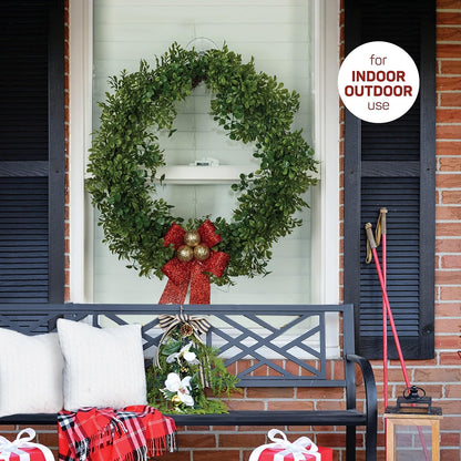 Christmas Wreath Hanger For Glass Front Door [Set of 2] Giant Suction Wreath Hanger, Hang Large or Heavy Wreaths Securely on Glass Doors and Windows up to 10 Lbs - Heavy Duty Wreath Holders - USA Made