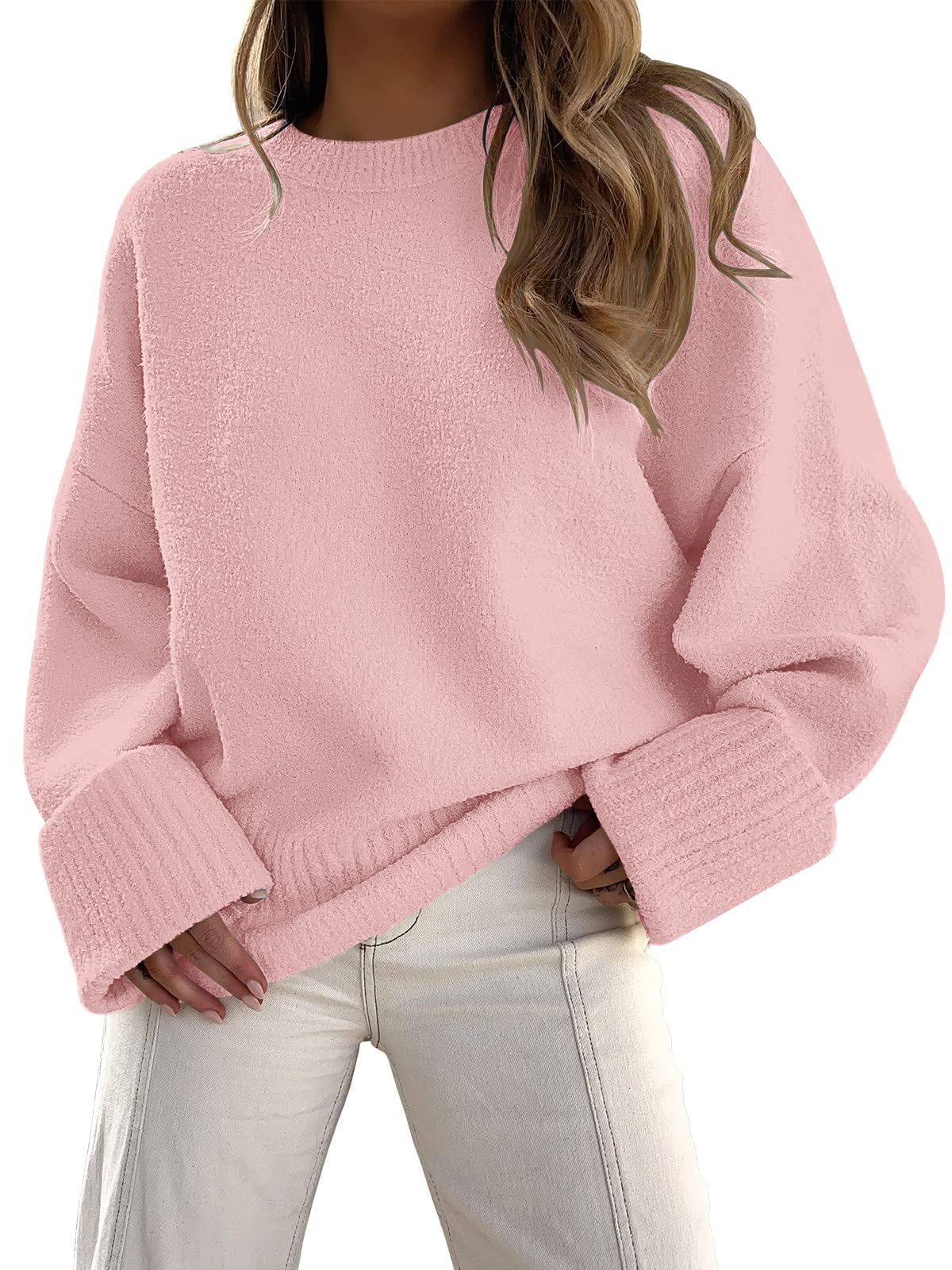 LILLUSORY Women's Oversized Sweaters Fuzzy Chunky Warm Pullover Sweater