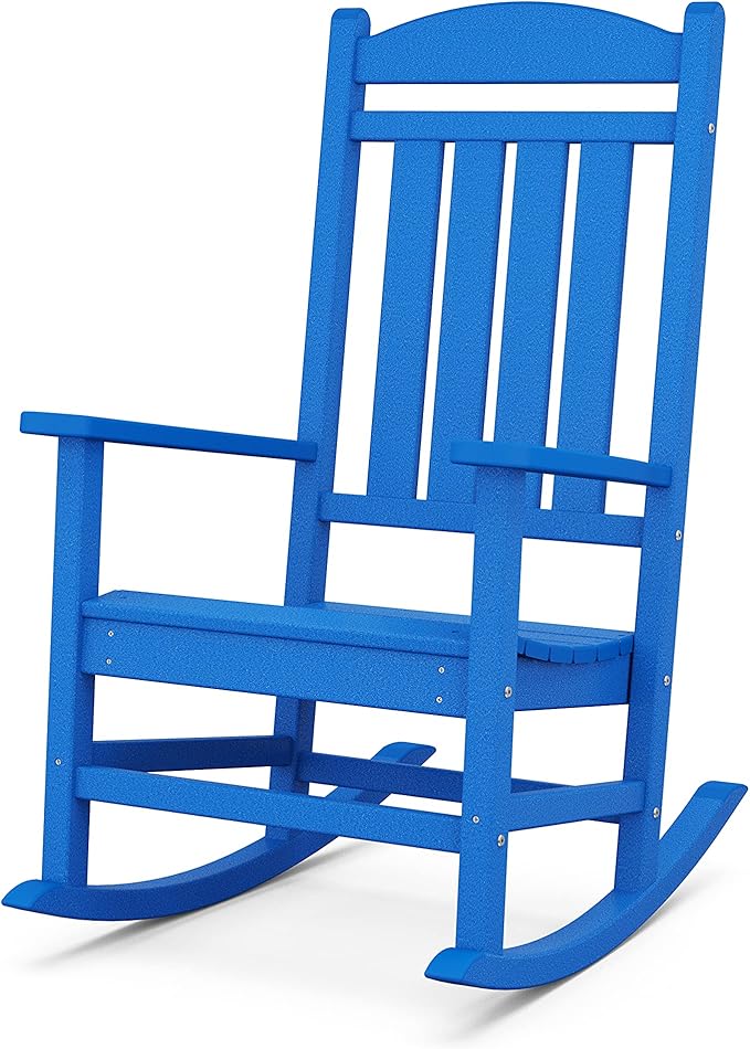 POLYWOOD Presidential Rocking Chair in Pacific Blue
