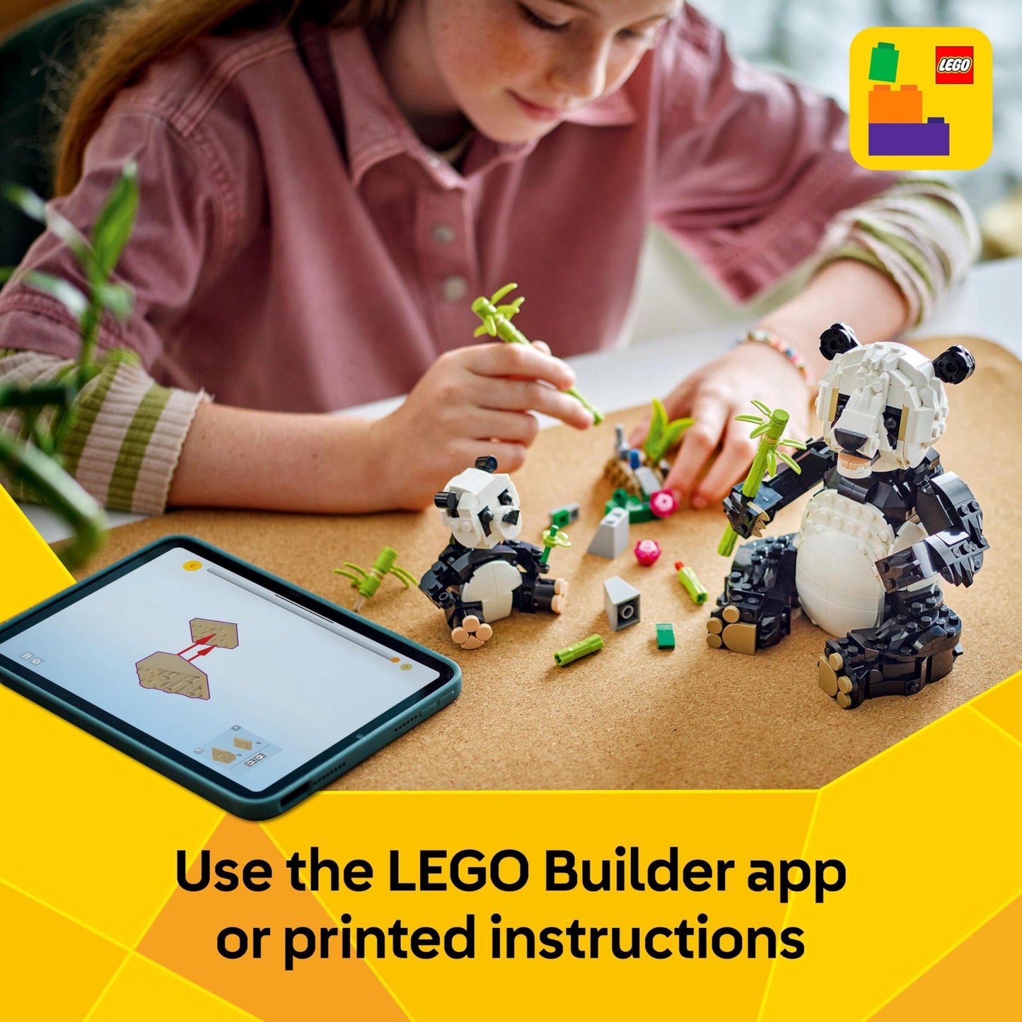 LEGO Creator 3in1 Wild Animals: Panda Family Toy - Transforms into Penguin Figures or Orca Whale Toys - Creative Birthday Gift for 8+ Year Old Girls & Boys - 31165