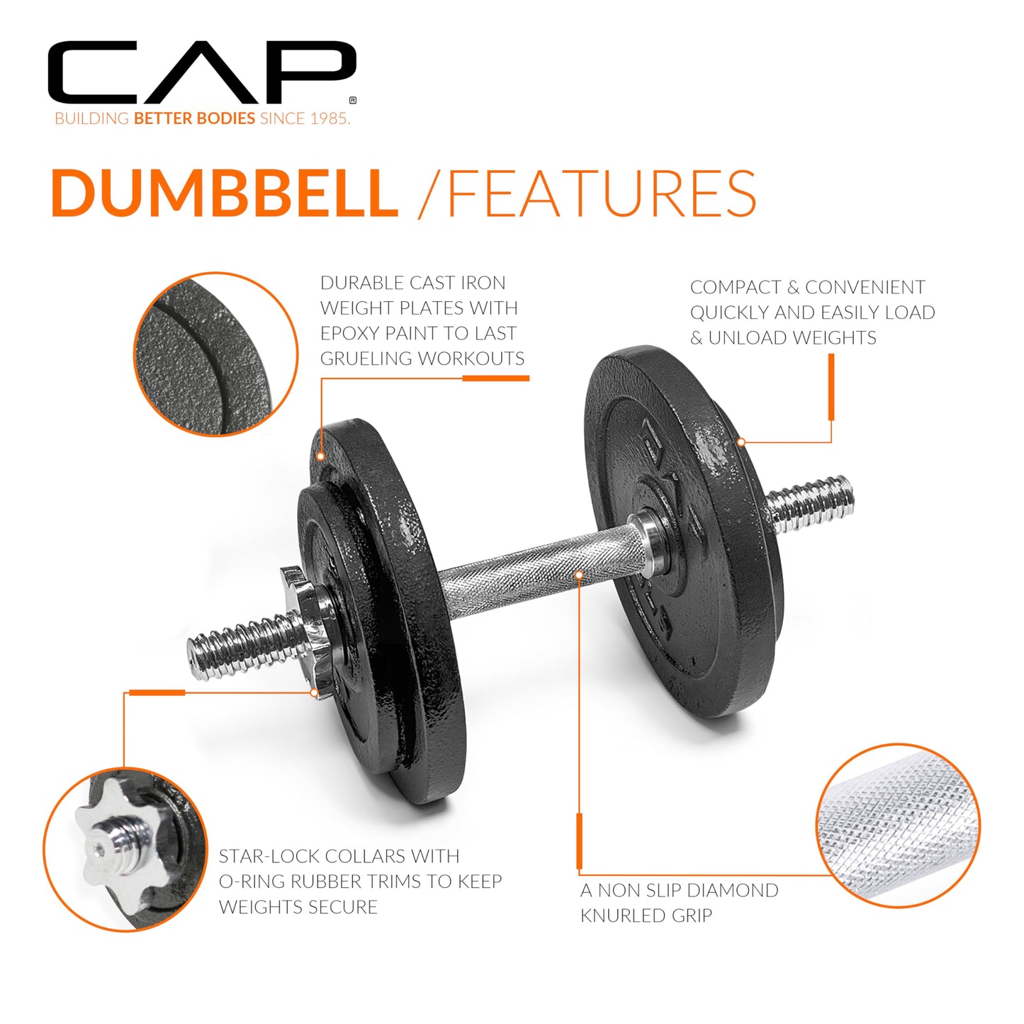 CAP Barbell Adjustable Dumbbell Weight Set | Multiple Options