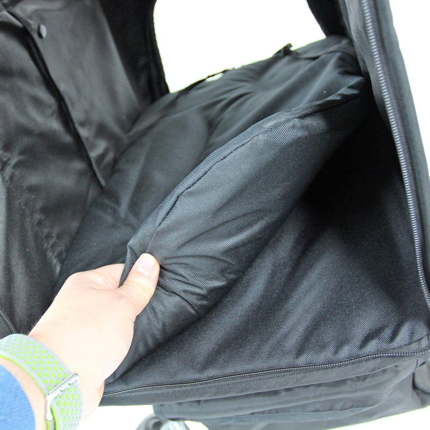 Foldable Pet Stroller with Weather Protection and Swivel Wheels 15 kg Carrying Capacity - Black