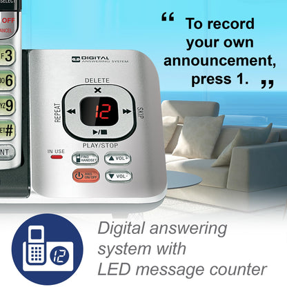 VTech CS6719-2 2-Handset Cordless Phone with Caller ID/Call Waiting, Handset Intercom & Backlit Display/Keypad, Silver