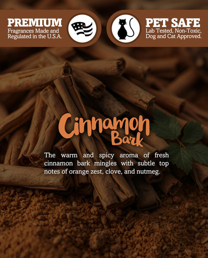 Cinnamon Bark Highly Scented Natural 3 Wick Candle, Essential Fragrance Oils, 100% Soy, Phthalate & Paraben Free, Clean Burning, 14.5 Oz.