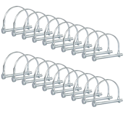 Pinailer 20 Pcs Arch Pto Shaft Locking Coupler Pins 2-3/4" x 1/4” (LxW) - Trailer Hitch pins Trailer Pin – Safety Coupler Pin for Farm Trailers Wagons Towing, Lawn, PTO and Hitches