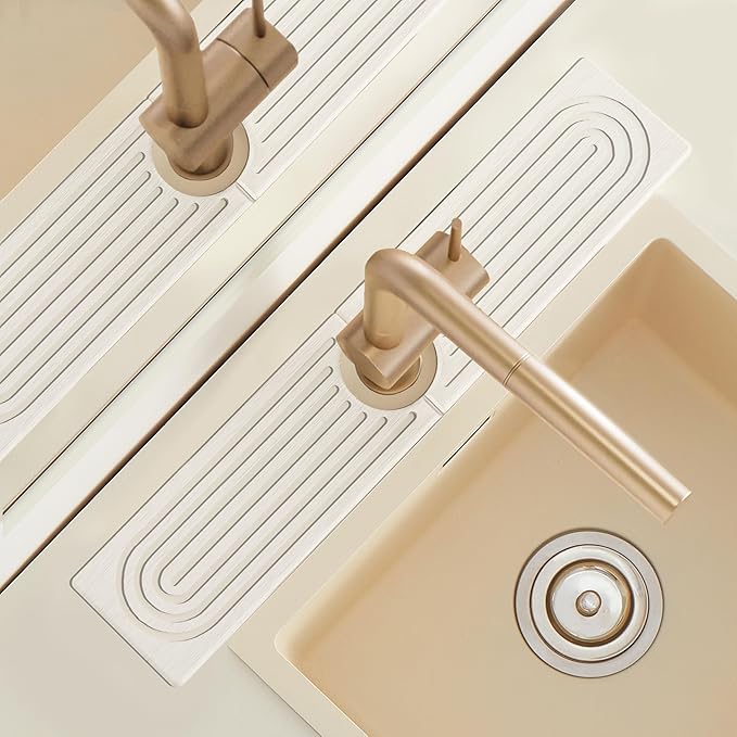 Faucet Mat for Kitchen Sink, Super Absorbent, Prevents Moisture Buildup