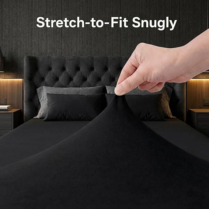 Stretchy Twin Fitted Sheet for 4 Inch Low Profile Mattress