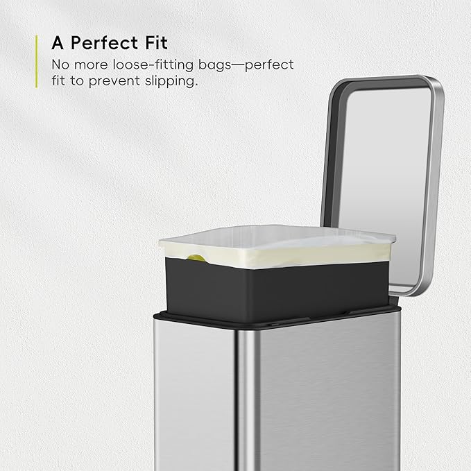 EKO 1.6 Gallon / 3-6 Liter, Extra-Strong Unscented Garbage Bags, Easy-Dispense