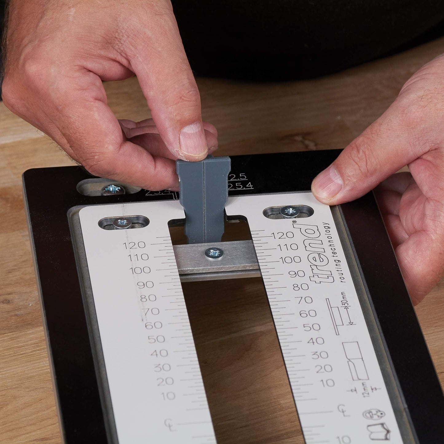 Trend Adjustable Trade Lock Jig for Mortice Lock and Latch Faceplates, Lock/JIG/B,Black