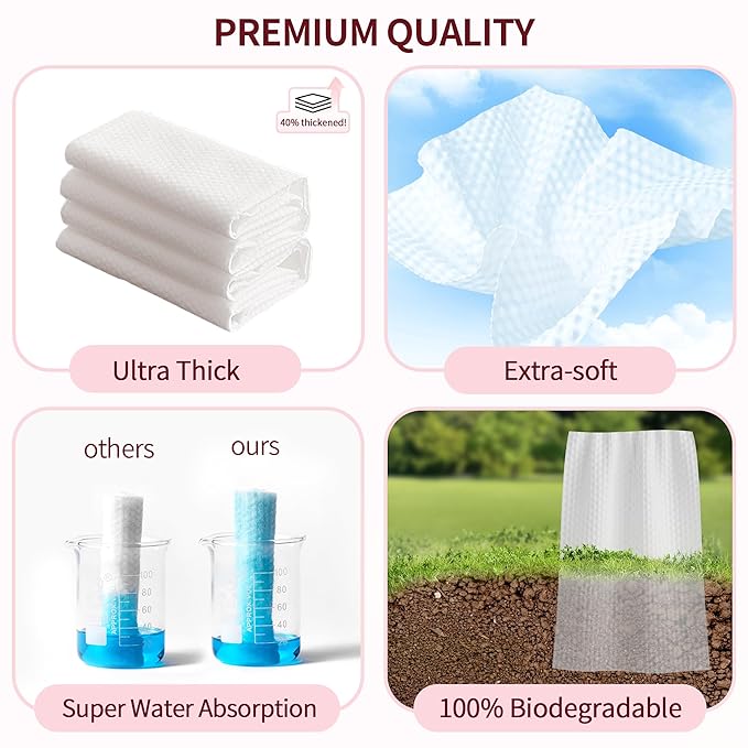 Soft Dry Wipe 10 Pack, Face Tissues, Lint Free Facial Cleansing Towels