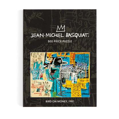 Galison Basquiat Bird On Money – 500 Piece Book Puzzle with Iconic Bird On Money Charlie Parker Tribute Artwork Packaged in Magnetic Keepsake Book Sized Box