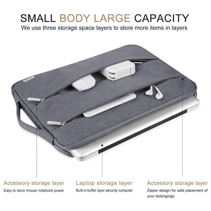 Voova Laptop Sleeve Case 13 13.3 Inch for MacBook Air 13 M1/M2/M3 2020-2024, MacBook Pro 13/14, Waterproof Slim Computer Bag Cover with Handle and Accessory Pocket, Grey