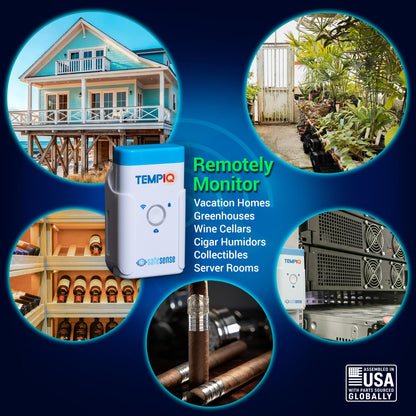 TEMPIQ Remote WiFi 2-Pack Temperature & Humidity Sensor - App Integration, Alerts, Helps Monitor 2nd Home, AirBnb, RV, Pets,Freezer and Server Room, Indoor & Outdoor Hygrometer & Thermometer