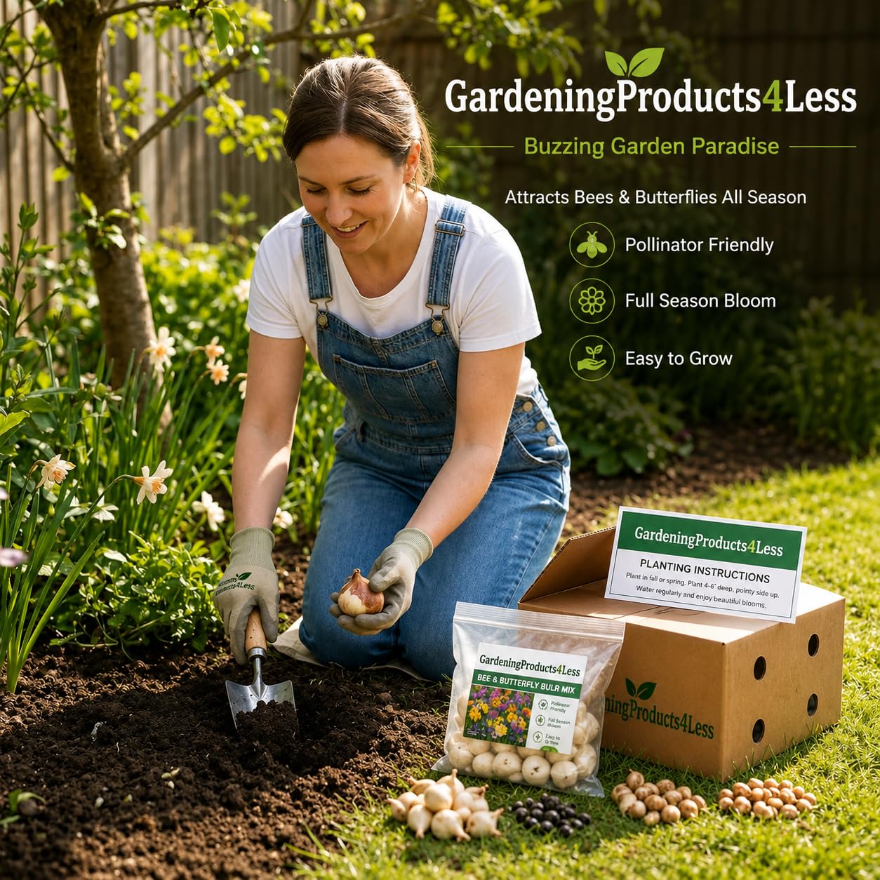 Flower Bulbs for Planting - Complete Spring & Summer 100 Bulbs, Bees& Butterflies Collection -Attracts Bees, Butterflies & Hummingbirds - Easy to Grow Perennials - 1000's Sold