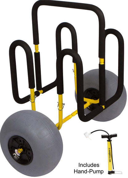 Suspenz Double-Up SUP Beach Cart with Balloon Wheels, Sand Trolley for 2 Stand Up Paddle Boards and Surfboards (22-9944)