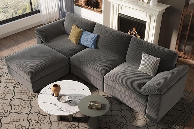 EASE MOOSE Oversized Sectional Modular Sofa, Large L Shape Sectional Couch Wide