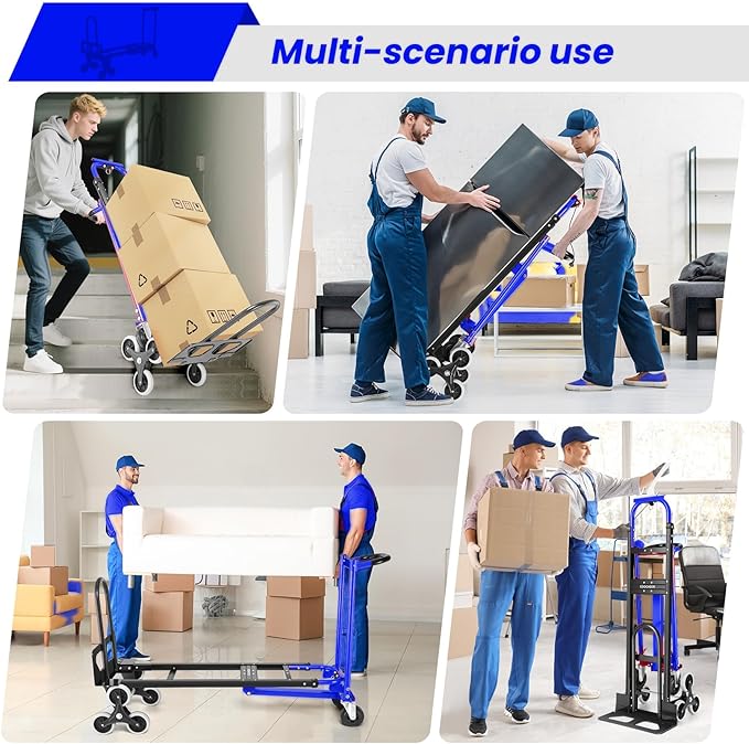 4-in-1 Hand Truck Dolly Heavy Duty Industrial Convertible, 1000 LBS Stair