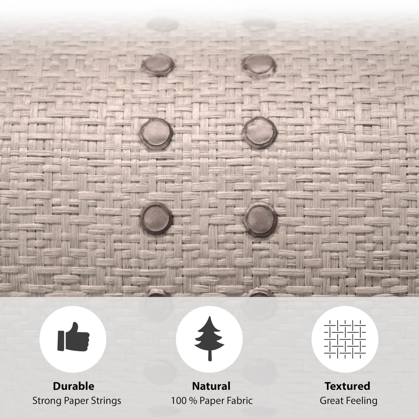 Ansehan Hand-Crafted Wallcovering HA4002 Droplets Stripe 36" W x8 Yard L Textured, Modern, Non Prepasted Natural Home Décor for Christmas Interior, Morandi Taupe