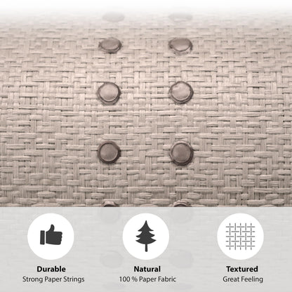 Ansehan Hand-Crafted Wallcovering HA4002 Droplets Stripe 36" W x8 Yard L Textured, Modern, Non Prepasted Natural Home Décor for Christmas Interior, Morandi Taupe