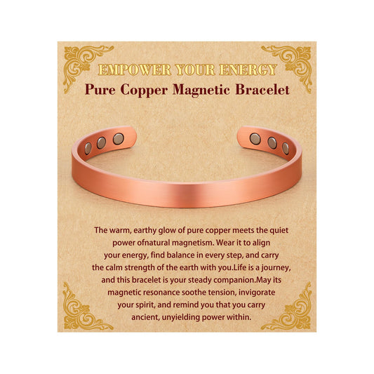 HEYOLL Copper Bracelet for Men & Women Pure Copper Bracelets for Women Healing Jewelry Bangle Bracelets for Womens Birthday Gifts for Him Pulsera De Cobre Para Mujer