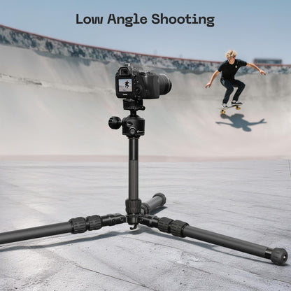 FANAUE Tripod for Binoculars Telescope, 42" Carbon Fiber Spotting Scopes Tripods Stand with 1/4" and 3/8" Thread,Camera Tripod with Reversible Center Column for DSLR