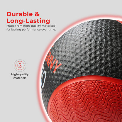 Sunny Health & Fitness 30LB Medicine Ball, Textured Rubber, Core Strength & Balance Training, Bouncing, Weight for Home Workouts SF-EB03-30