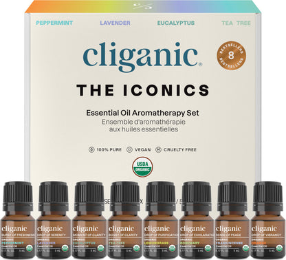 Cliganic Organic Aromatherapy Set (8 Pack)