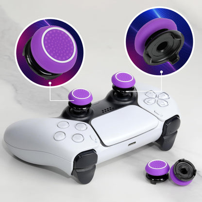 PS5 Controller Accessories PS4 Controller Grips Thumbstick Grips with 2 Pairs 9.9mm High Rise Joystick Grips and 16 Pieces Thumb Caps Compatible with PlayStation 4 and PlayStation 5 Controller-2T-B1