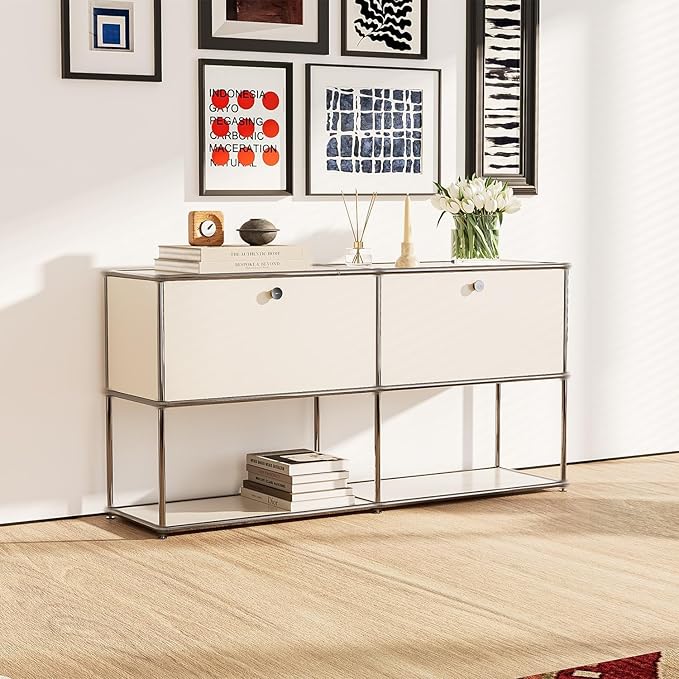 Modern Storage Cabinet Sideboard Versatile Free-Standing Organizer Cabinets