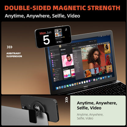 BANGMANG Dual Magnetic Phone Holder for Gym, Workout, Kitchen or Any Metal Surface, Magnet Base Mount & Strong Magnet Phone Mount for iPhone 17/16/15/14/13/12/ Series MagSafe Case All Phones